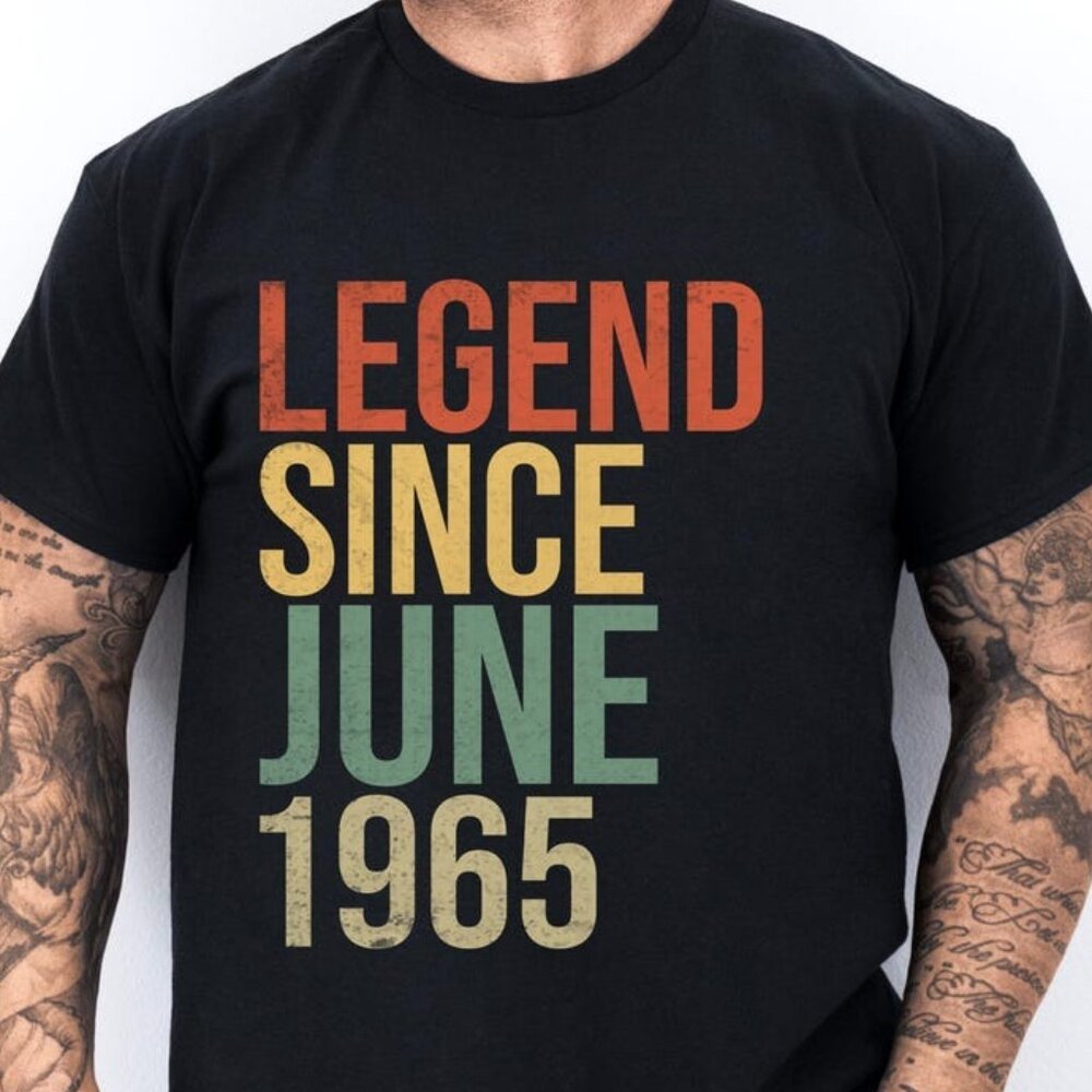 Legend Since June 1965 Shirt, 60's Vintage T-Shirt - Picture 1 of 3